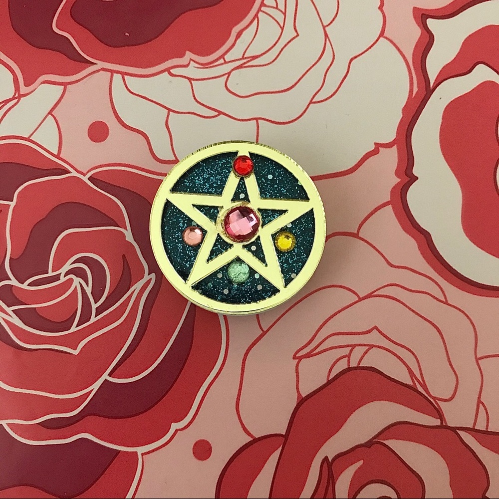 Sailor Moon royal blue pentagram pop socket